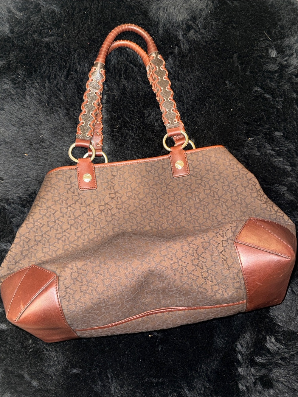 Vintage Y2K DKNY Monogram Tote Bag